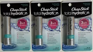 3 Chapstick Total Hydration 3-In-1 Lip Care Soothing Oasis Non Tinted - Picture 1 of 3