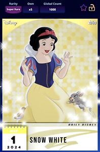 Topps Disney Collect Super Rare Daily Snow White LE 1000