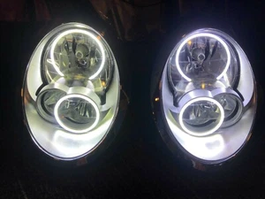 USED ORACLE 2005-2008 Mini Cooper HEADLIGHTS WITH WHITE PLASMA HALOS 7103-051 - Picture 1 of 5