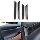 Carbon Fiber ABS Inner Door Panel Armrest Cover Trim For Genesis G80 2021-2024