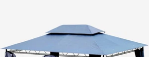 Ersatzdach Dach Dachstoff Dachplane für Gartenpavillon 3x4m PAV-7075 anthrazit - Bild 1 von 2