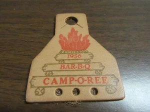 1956 Bar-B-Q Camp-O-Ree Lederaufnäher SX - Bild 1 von 1