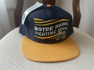 Notre Dame Hat Cap NWT Blue w/Yellow Bill with Fighting Irish on the Front - Picture 1 of 8