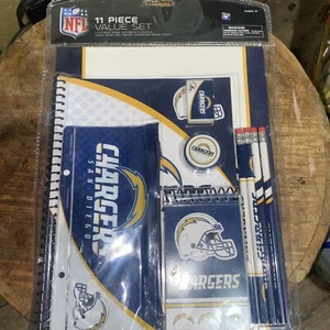 NFL San Diego Chargers 11-Piece Stationary Set Team Logo School Desk Kit -sealed - Picture 1 of 4