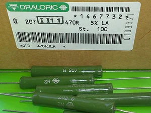 3 Stück G207 470Ω 5% 17W Axial Vitreous Wirewound Resistors Widerstände (M6020) - Picture 1 of 3