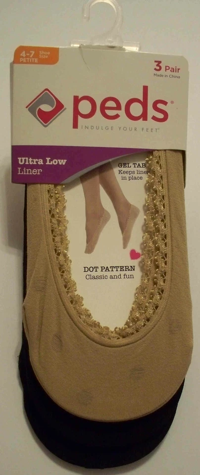 Peds Forro Ultra Bajo - 3 Pares - Zapato Talla 4-7 Petite Style 3009 - Surtido - Ahorra en 2+ Foto 1 de 1