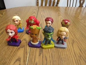 LOT OF 8 2019 2020 MCDONALD'S HAPPY MEAL AVENGERS HEROS FIGURES - Picture 1 of 9