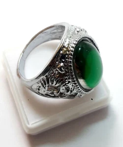 Beautiful Natural Green-Color Mystic Gemstone Man'S Ring Size 11 - Picture 1 of 3