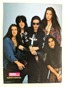 FASTER PUSSYCAT / TAIME DOWNE BAND MAGAZINE FULL PAGE PINUP POSTER CLIPPING (16) - Picture 1 of 2