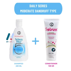 SELSUN Blue 5 Exclusive Daily Anti-Dandruff Shampoo Conditioner Aloe Normal Dry - Picture 1 of 62