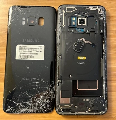 Samsung Galaxy S8 G950U1 64 GB Pantalla agrietada y parte posterior [Sin batería, solo piezas] Foto 1 de 3