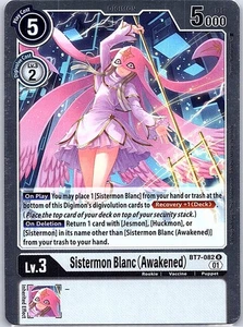 Sistermon Blanc (Awakened) BT7-082 R Next Adventure - Digimon Card Game - NM - Picture 1 of 2