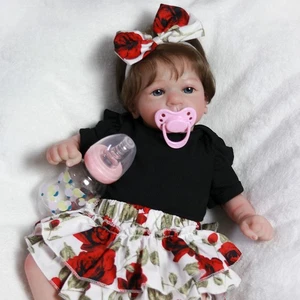 Muñecas renacidas realistas hechas a mano vinilo silicona recién nacido bebé niña adorable regalo - Imagen 1 de 6