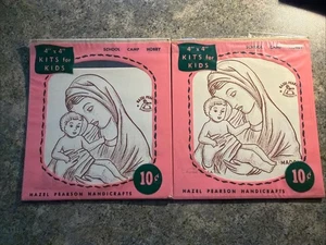 2 Vintage Hazel Pearson Handicrafts Tooling Embossing Mary & Jesus Kids Craft - Picture 1 of 7