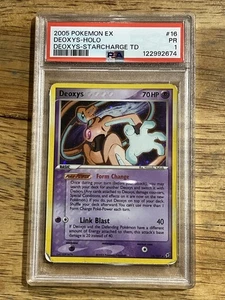GRADED PSA 1 2005 Pokemon EX Deoxys-Holo Deoxys-Starcharge TD #16 - Picture 1 of 2