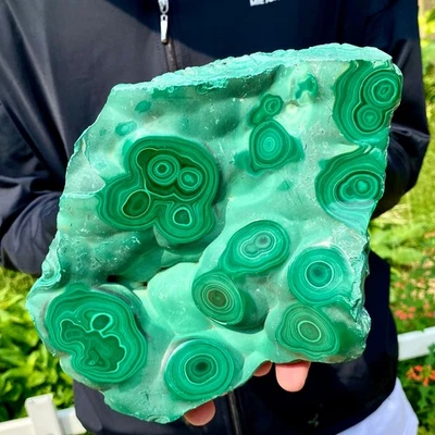 4,3 Pfund natürlicher glänzender Malachit transparenter Cluster grobe Mineralprobe - Bild 1 von 4