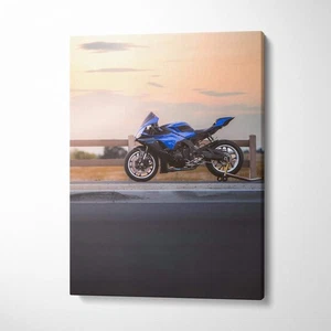 Yamaha R1 High Resolution Museum Quality Vertical Motorcycle Canvas Print #011 - Picture 1 of 14