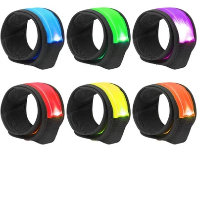 6PCS Led light Up Slap Wristband for Running, Glow In The Dark Slap Bracelets... - Image 1 of 4