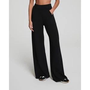 Pantalón deportivo Spanx AirEssentials pierna ancha muy negro talla XL Athleisure nuevo con etiquetas  - Imagen 1 de 12