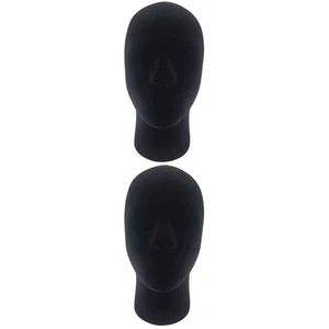 2 piezas Realista Modelo Cabeza Masculina Práctica Peluca Sombrero Exhibición Molde Soporte de Almacenamiento - Imagen 1 de 12