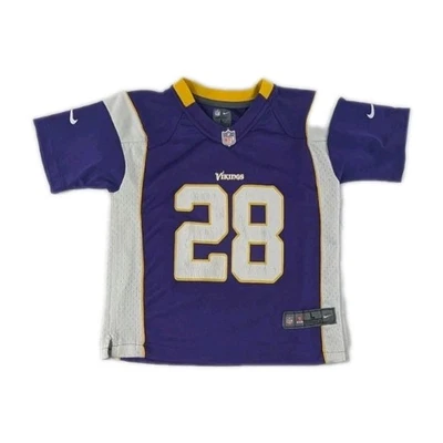 Camiseta deportiva Adrian Peterson Minnesota Vikings #28 Nike On Field juvenil L grande púrpura Foto 1 de 4