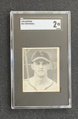 1948 Bowman - #36 Stan Musial - SGC 2 - Image 1 of 2