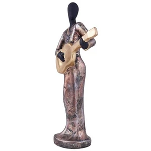 Resin Lady Playing Guitar Showpiece For Home Decor J386 - Picture 1 of 5