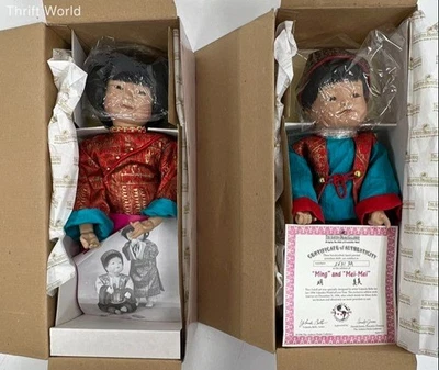 Muñecas de porcelana Ashton-Drake Ming & Mei-Mei 1994 Yolanda Bello certificado de autenticidad nuevas caja abierta Foto 1 de 4