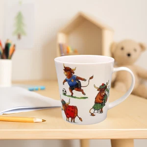 The Leonardo Collection Finola Stack Highland Cow Mug White Ceramic Gift Box Cup - Picture 1 of 3
