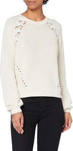 Onlmaga Life L/S Lace Pullover Knt Noos Maglione Donna - Foto 1 di 12