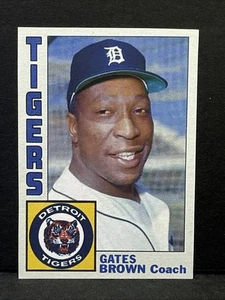 Tarjeta Gates Brown Custom 1984 Topps Detroit Tigers - reverso en blanco - Imagen 1 de 2