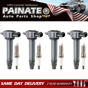 4PCS Ignition Coil+Spark Plug for 2005-2016 Mitsubishi Lancer Outlander UF589 - Picture 1 of 9