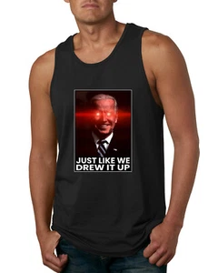 Camiseta sin mangas Dark Brandon Just Like We Drew It Up para hombres políticos - Imagen 1 de 8