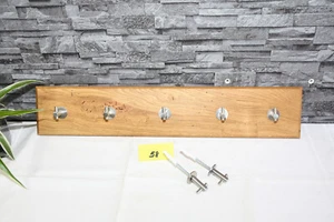 Hakenleiste, Wandgarderobe Eiche massiv, Garderobe, verdeckte Befestigung #58 - Bild 1 von 4