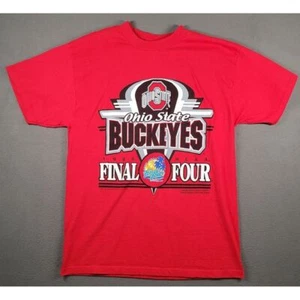 Vintage Ohio State Buckeyes Shirt Mens Large Red Final Four Tampa Bay NCAA 1999 - Picture 1 of 9