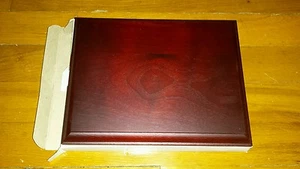 Neue Holz Holzmaserung Mahagoni Rechteck Stil Auszeichnung Plakette etc schöne Plakette! - Bild 1 von 5