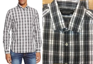 The Mens Store Charcoal Plaid Slim Fit Button Down Shirt, 2XL - Picture 1 of 1