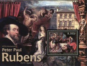Francobolli arte Uganda 2012 MNH Peter Paul Rubens dipinti Simone il fariseo 1v S/S - Foto 1 di 1