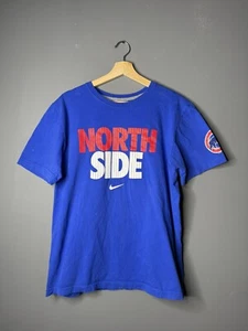 NIKE CUBS NORTH SIDE T-SHIRT Men's Large Cubs logo On Sleeve Regular Fit - Picture 1 of 9
