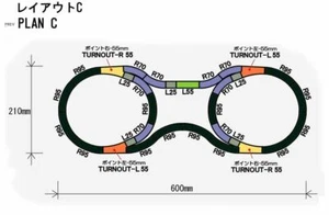Rokuhan Track Layout Plan "C" Complete Track Set (23.6" x 8.2") - Picture 1 of 1