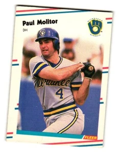 1988 Fleer Classic Miniatures # 31 Paul Molitor Milwaukee Brewers - Picture 1 of 2