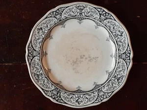 SELTENER antiker FRÜHER WEDGWOOD TELLER Wasserspeier Griffin SCHWARZ WEISS eingeprägte Marke - Bild 1 von 11