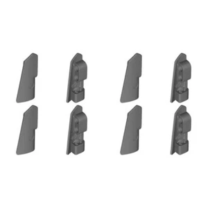 Lego Technic Bricks 8x Dark Stone Grey 2x5 Studless Panels - 43499 43500 - NEW - Picture 1 of 5