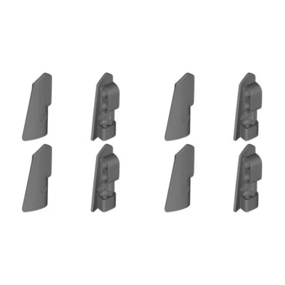 Lego Technic Bricks 8x Dark Stone Grey 2x5 Studless Panels - 43499 43500 - NEW - Image 1 of 4