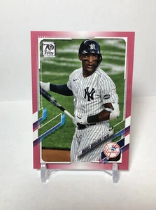 2021 Topps Series 1 Mothers Day Pink Parallel Miguel Andujar 16/50 Yankees Rare - Picture 1 of 2