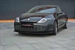 Labio de alerón CUP NEGRO para Renault Laguna MK3 Coupé frontal espada enfoque labio - Imagen 1 de 11