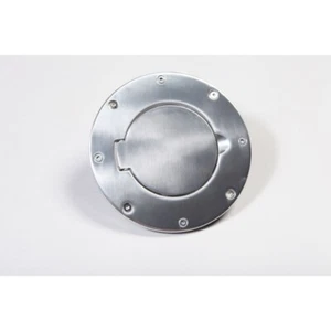 Rugged Ridge Non-Locking Gas Cap Door Polished Alum Fits 97-06 Jeep Wrangler - Picture 1 of 9
