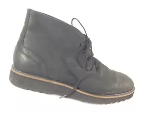 Cole Haan Mens Ankle Boots Shoes Size 9.5 M Black Suede Leather Lace Up Chukka - Picture 1 of 8