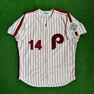 Maglia MLB Pete Rose Philadelphia Phillies 1983 maglia sabbia taglia 46 grande - Foto 1 di 6