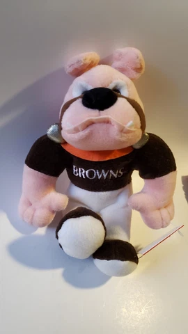 8" NFL Cleveland Browns Bulldog Mascot Plush 1999 edition Cover